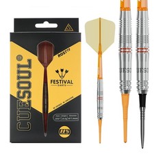CUESOUL FIESTA 19.5g OTO Point 90 Tungsten Dart Set with Orange ROST77 Flight