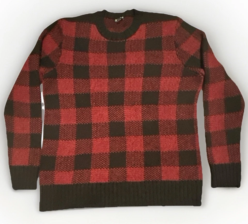 Smartwool Sweater Mens XL Buffalo Plaid Outdoor Lumberjack Cabin Winter Lodge - Image 2 of 4