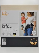 TushBaby The Only Safety Certified Hip Seat Baby Carrier Black / Gold NEW