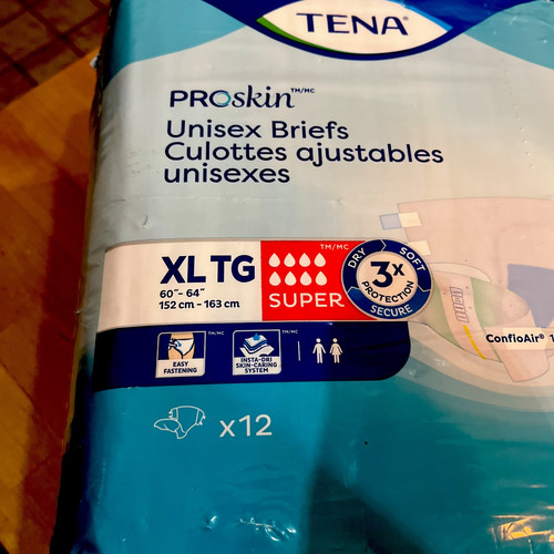 Tena Proskin Unisex Briefs Culottes Adjustable Count 12 XL SUPER - Picture 6 of 6