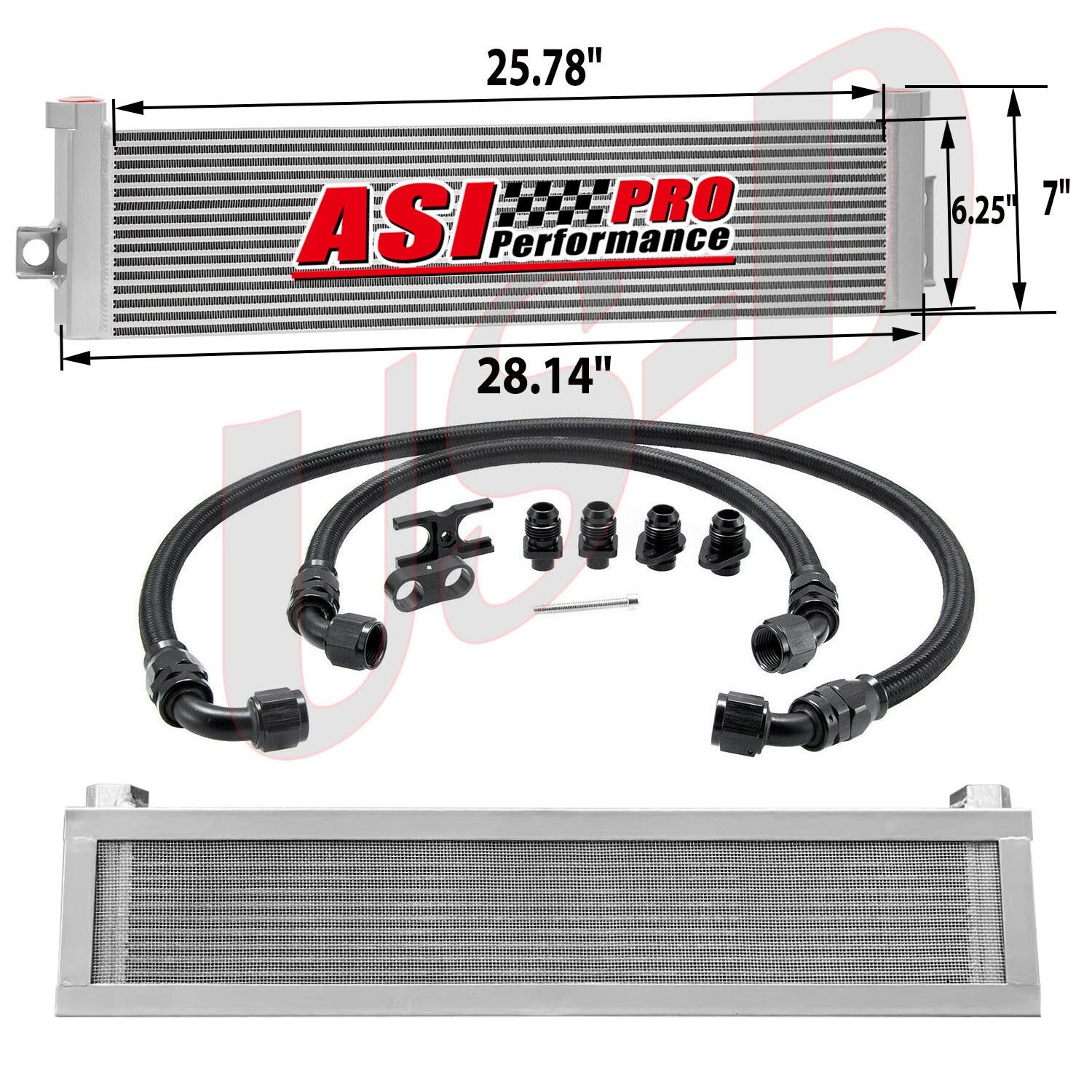 Aluminum Oil Cooler + Insect Net + Line Kit For 2015-2020 BMW M3 M4 S55 F80 F82