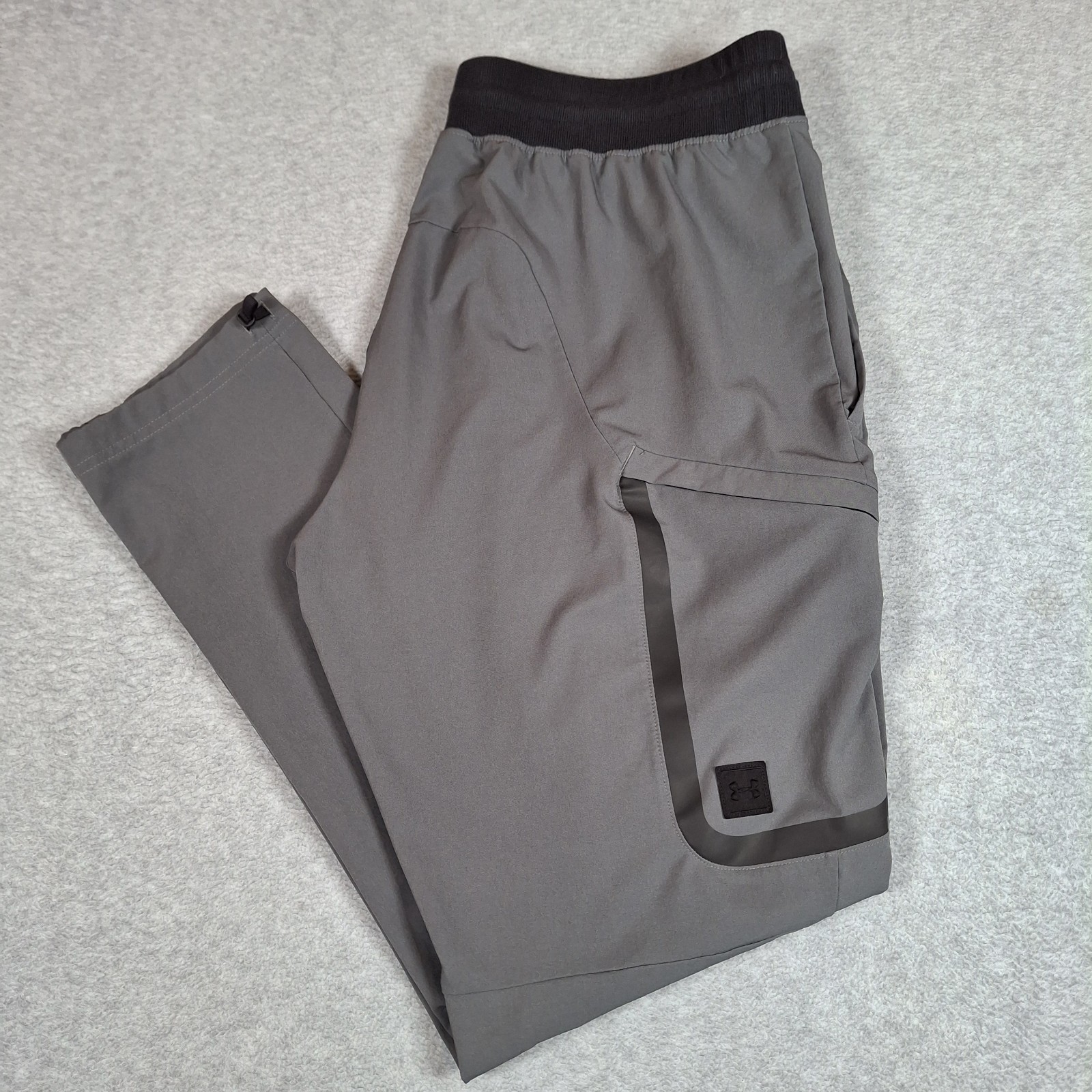 Under Armour Unstoppable Performance Pants Men XL Gray Cargo Heatgear Fitted Gym