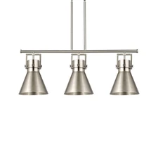 Innovations Lighting 411-3I-13-42 Newton Cone Pendant Newton Cone - Nickel