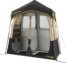 Zeta A2 Pro Shower Tent 2 Rooms, Portable Privacy Shelter for Shower & Dressing,