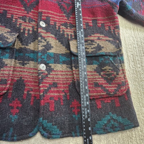 Vintage Woolrich Jacket Men XL Southwest Aztec Wool Cruiser Barn Coat Heavy - Picture 9 of 12