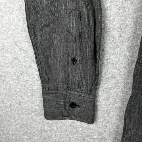 Rip Curl Men's Long Sleeve B/Up Shirt Size M Standard Fit Grey 2 Chest Pockets - Picture 9 of 10