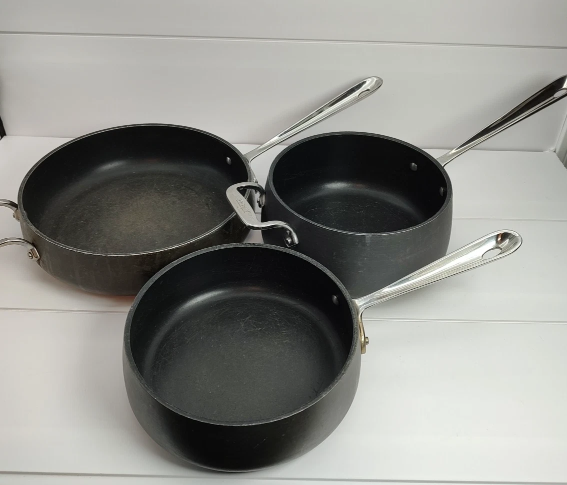 All-Clad Metalcrafters Non Stick Pans Set Of 3 2.5QT, 3.5QT and 4QT