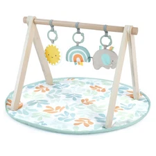 Ingenuity Sun Valley Wooden Toy Arch & Baby Play Mat, For Ages 0-36 Months