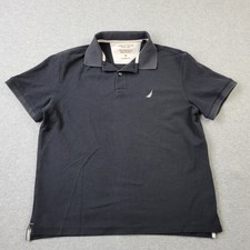 Nautica Polo Mens Medium Classic Fit Performance Deck Shirt Embroidery Shirt