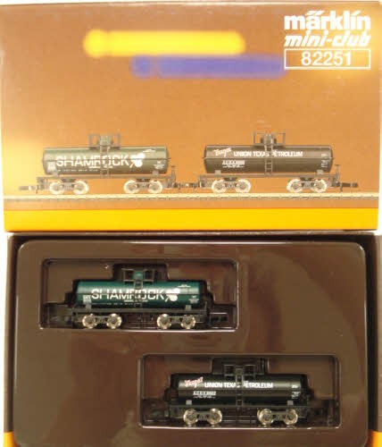 Coche cisterna de petróleo Marklin 82251 Z Shamrock & Union Texas (juego de 2) LN/caja | Condition: Used