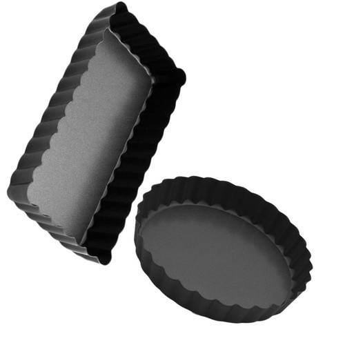 2 Pcs Egg Tart Tray Pizza Making Pan Baking Plate Live Bottom Cake Molds - Picture 9 of 11