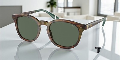 POLO PH4206 501771 Shiny Brown Tortoise Bottle Green 52 mm Men's Sunglasses
