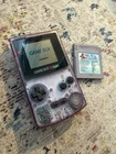 Nintendo Gameboy Color Handheld Console Clear Purple Tested Working