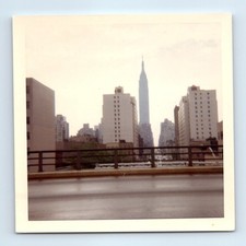 Old Vintage Square Color Photo EMPIRE STATE BUILDING NEW YORK CITY SNAPSHOT