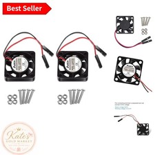 2 Pcs 30MM Brushless Cooling Fan Set for Raspberry Pi, 15.92 dBA Quiet Operation