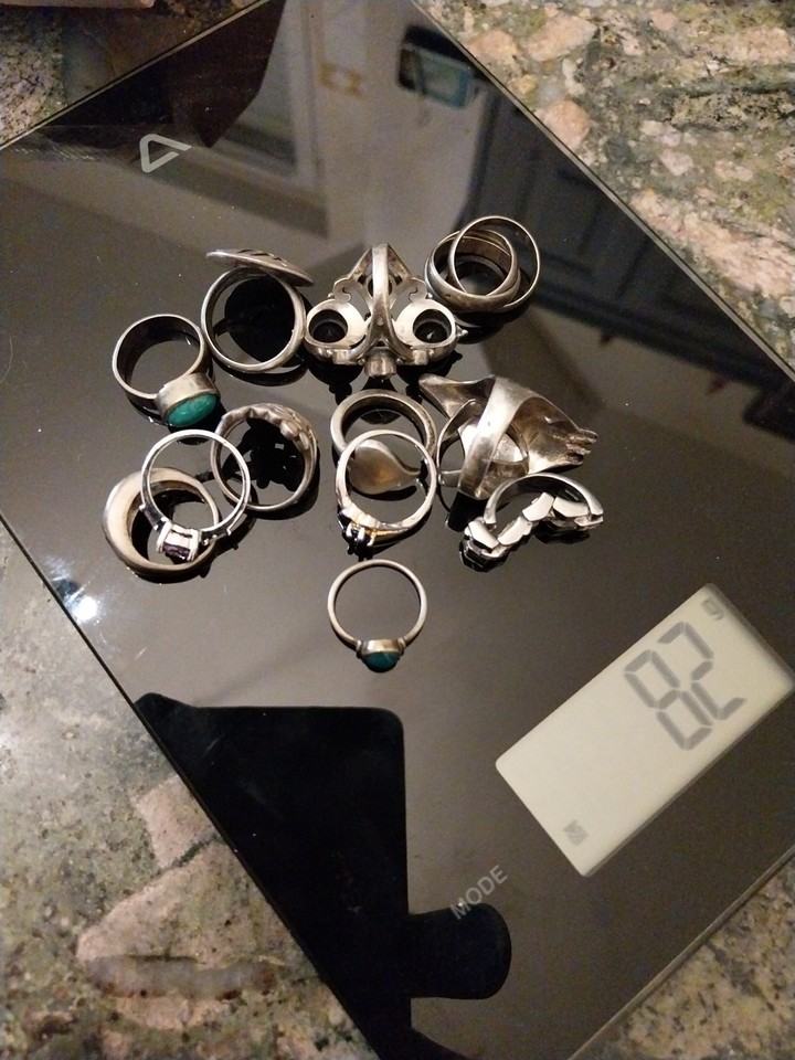 Lot De 570 Bagues En Inox Massif - Taille Unique Variée - Neuf Sans Emballage