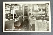 Postcard RPPC Interior Ship After Lounge M V  Chinook