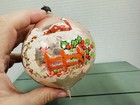 Vintage Handpainted Large Glass Ornament Poland? Christmas Scene — photo 6