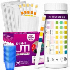 At-Home 5-in-1 UTI Test Strips for 70 Strips Accurate 5-Parameters Leukocyt...