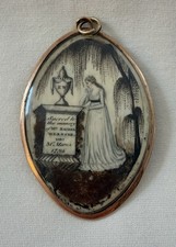 1794 Rose Gold Mourning Pendant w/Woven Hair