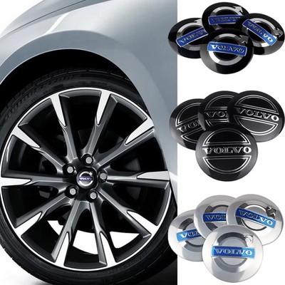 4× 56mm Für Volvo Emblem Nabendeckel Aufkleber Radkappen Badge Felgenemblem Auto