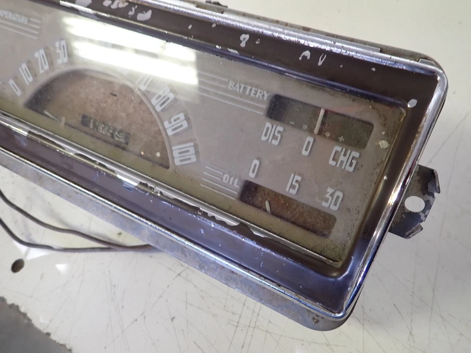 Original 1940 1941 1942 1946 Chevrolet Pickup Truck Dash Cluster Speedometer + - Image 2 of 4