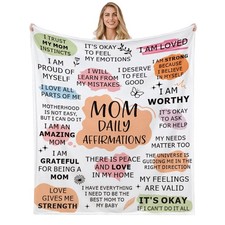 60x50 Inch New Mom Blanket Gifts for Her Multicolor Flannel Throw Blanket