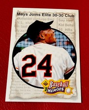 Willie Mays Joins Elite 30-30 Club 1992 Upper Deck Heroes #48 Giants MLB HOF NM