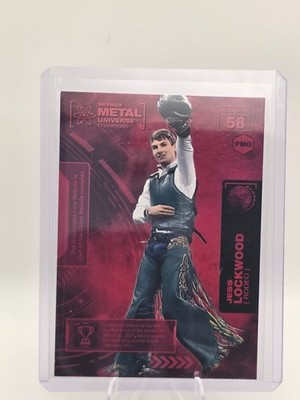 2021 Skybox Metal Universe Champions Jess Lockwood PMG Red /150 #58 Rodeo