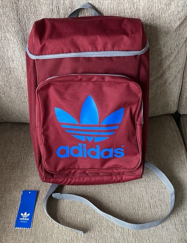 adidas Originals Trefoil Rucksack Classic Schule Arbeit Rucksack Tasche Cardinal