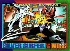 1993 Marvel Universe #148 Famous Battles - Silver Surfer vs Morg