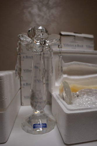 NEW Villeroy & Boch Crystal Candlestick Holders – Set of 2 –With Original Boxes - Picture 8 of 15