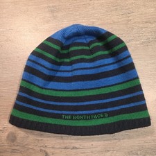 The North Face boys Beanie Knit Hat Winter Ski Cap Boys One Size Blue  Black