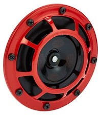 H31631021 Supertone 12V High Tone Horn with Red Protective Grill, Single Horn