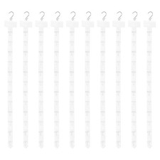10Pcs Hanging Merchandise Strips with Hook, 31.5" Display Rack Stand, Clear