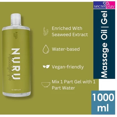 Loving Joy Nuru Körper Massage Gel 1000ml Home Spa Muskelkater Therapie trockene Haut