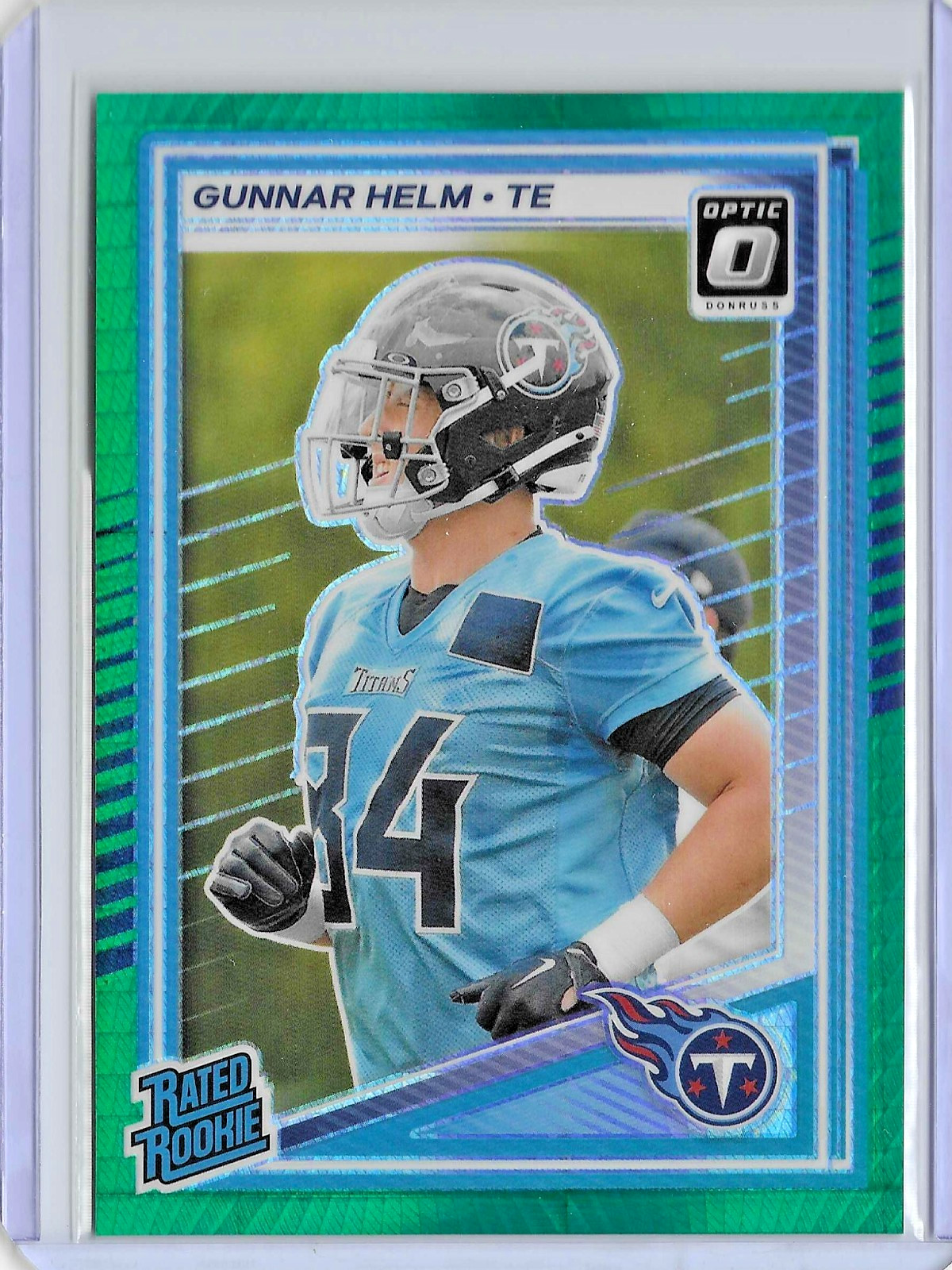 Gunnar Helm (RC) - 2025 Panini Donruss Optic - #294 - Green Hyper - Rated Rookie