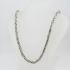 Kette Königskette in 925`er Silber Länge 70 cm / Massiv