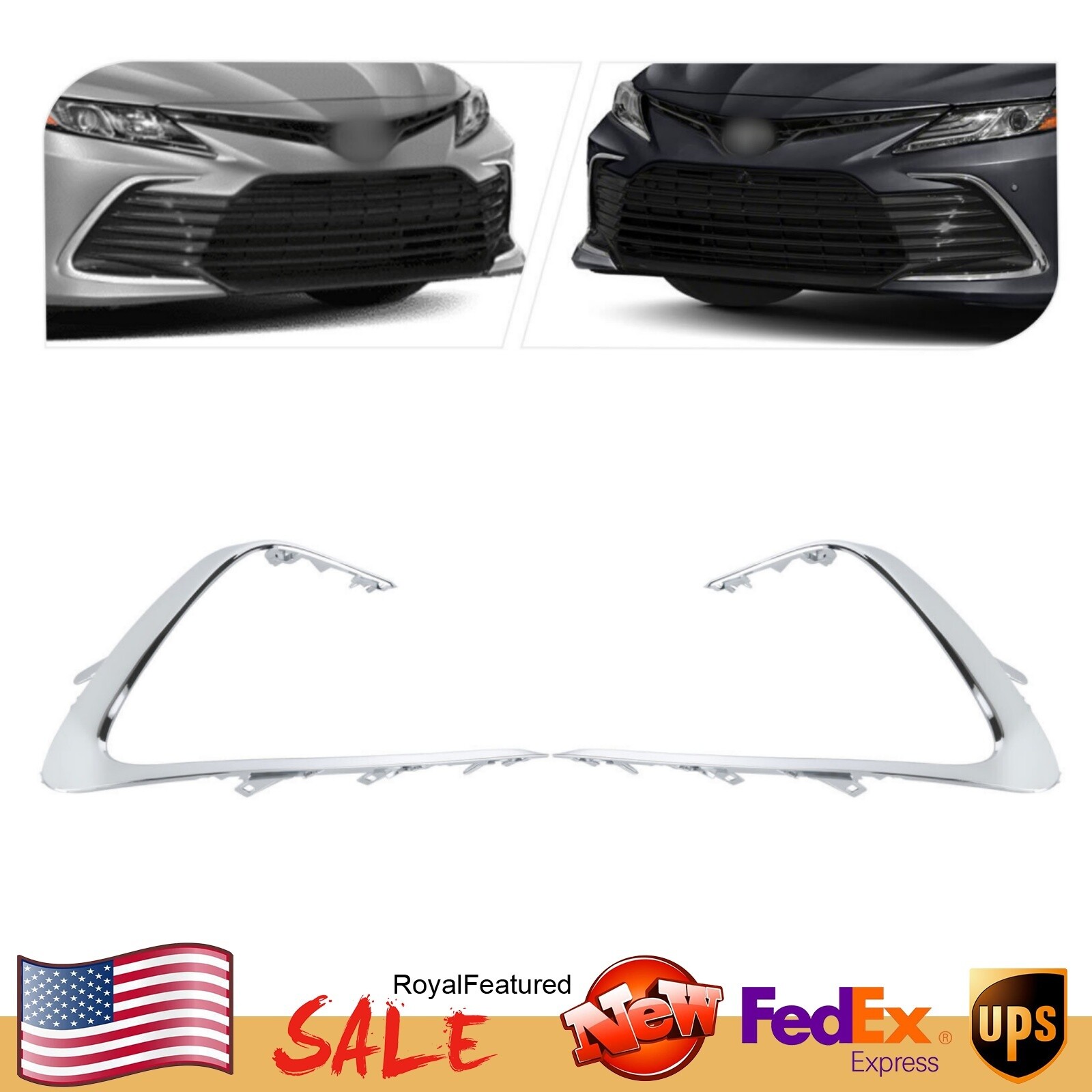 For Toyota Camry LE XLE 2021-2023 Front Lower Grille Grill Strip Trim Molding