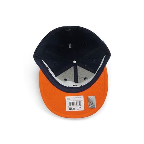 Edmonton Oilers NHL Adidas Primary Team Logo (Blue/Orange) Flat Brim Fitted Hat - Picture 5 of 5