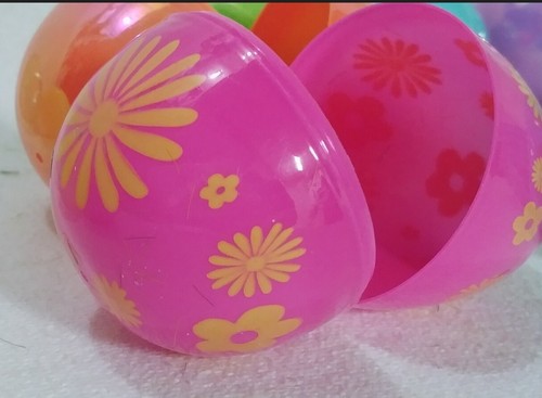 Specialità Uova di Pasqua in Plastica Riempibili 2 Misure 10 Pezzi Iridescenti, Vortice, Stampate - Foto 13 di 14