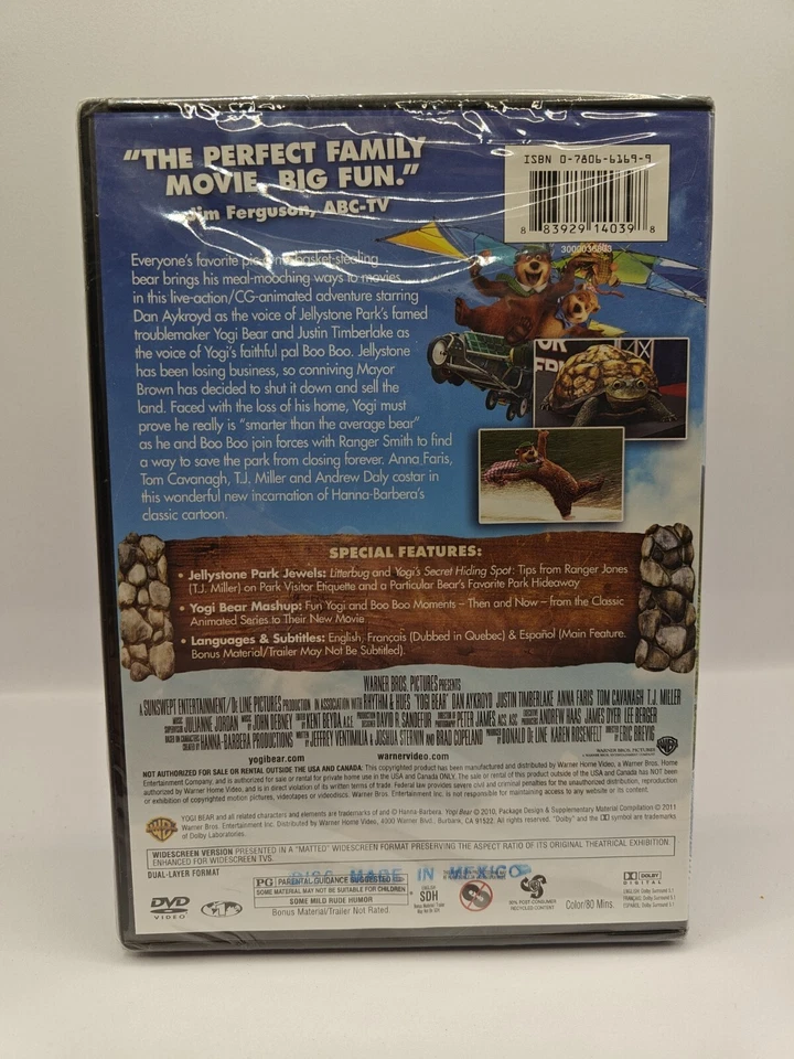 Yogi Bear DVD Widescreen 2010 (Dan Aykroyd, Justin Timberlake, Anna Faris) - Image 2 of 2