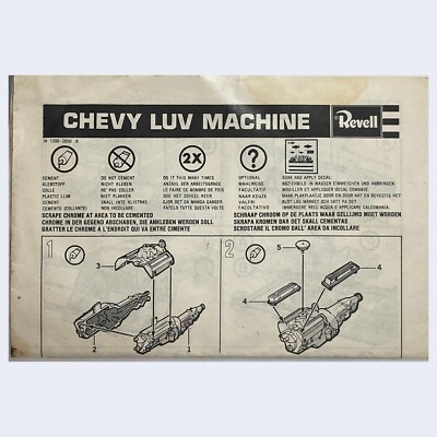 Chevy Luv Machine Revell - Scrape Chrome Assembly Model Instructions
