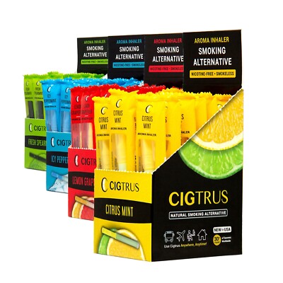 Quit Smoking Natural Alternative Aid Refreshing Citrus Lime Aroma Inhaler Box 20