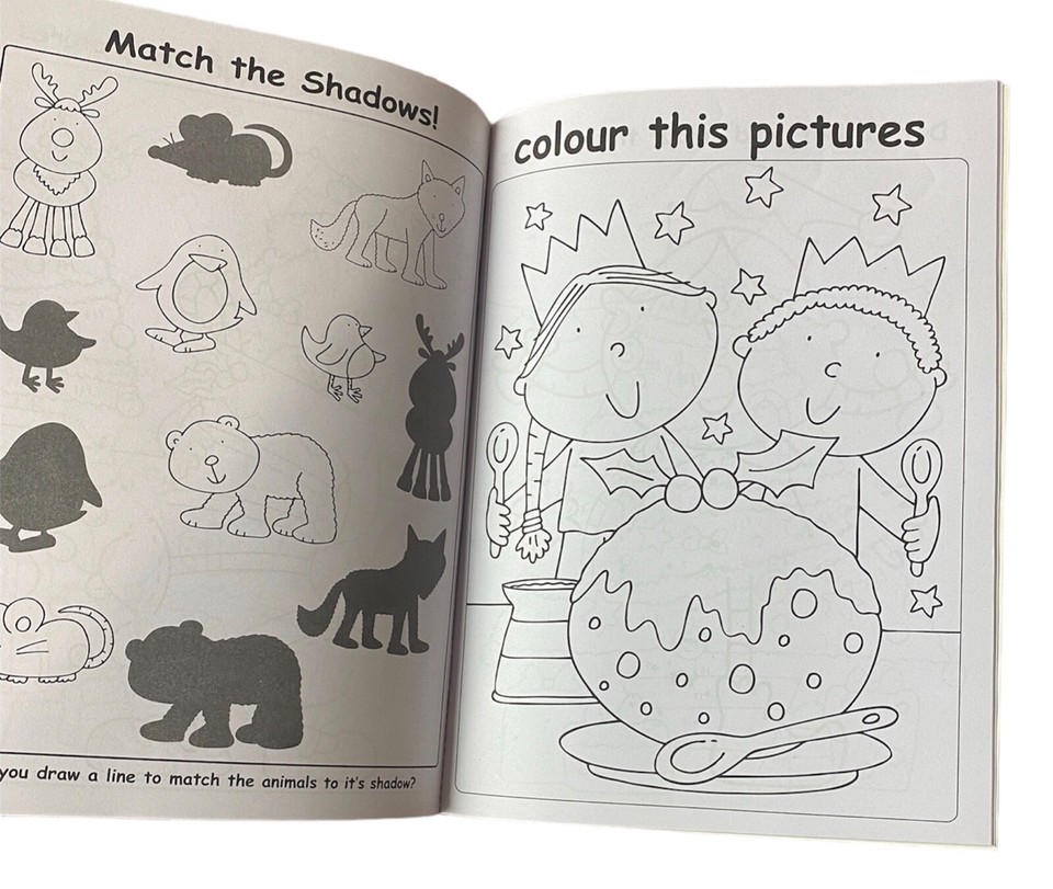 Christmas Activity Puzzle Book Kids Children Xmas Fun Colouring Gift Boy Girl eBay