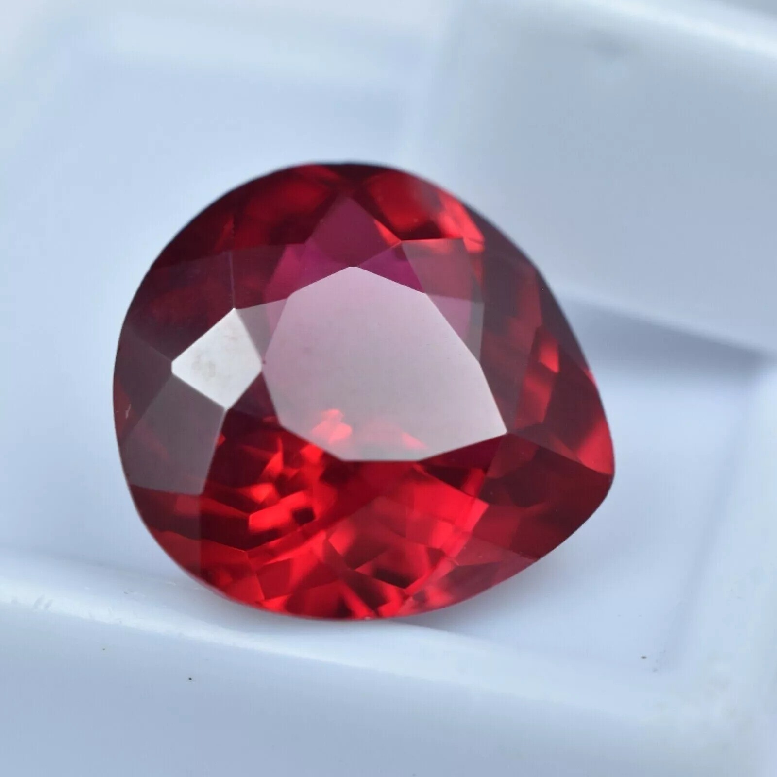 Flawless Mozambique Red Ruby 8-10 Ct Natural Pear Loose Certified Gem