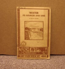 WATER Sources & Uses vtg educational booklet Kristin Nilsson kids 1935 science
