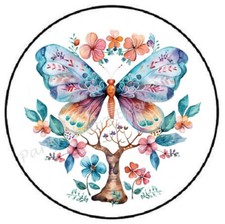 WATERCOLOR BUTTERFLY TREE ENVELOPE SEALS LABELS STICKERS PARTY FAVORS