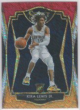 Kira Lewis Jr. 2020-21 Panini Select #178 SP Red White Orange Shimmer RC Rookie