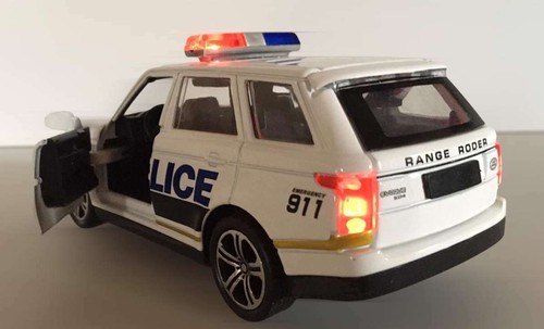 1:32 Toy Police Range Rover Vehicle Metal All Door Open Sound Lights - Picture 5 of 5